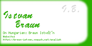 istvan braun business card